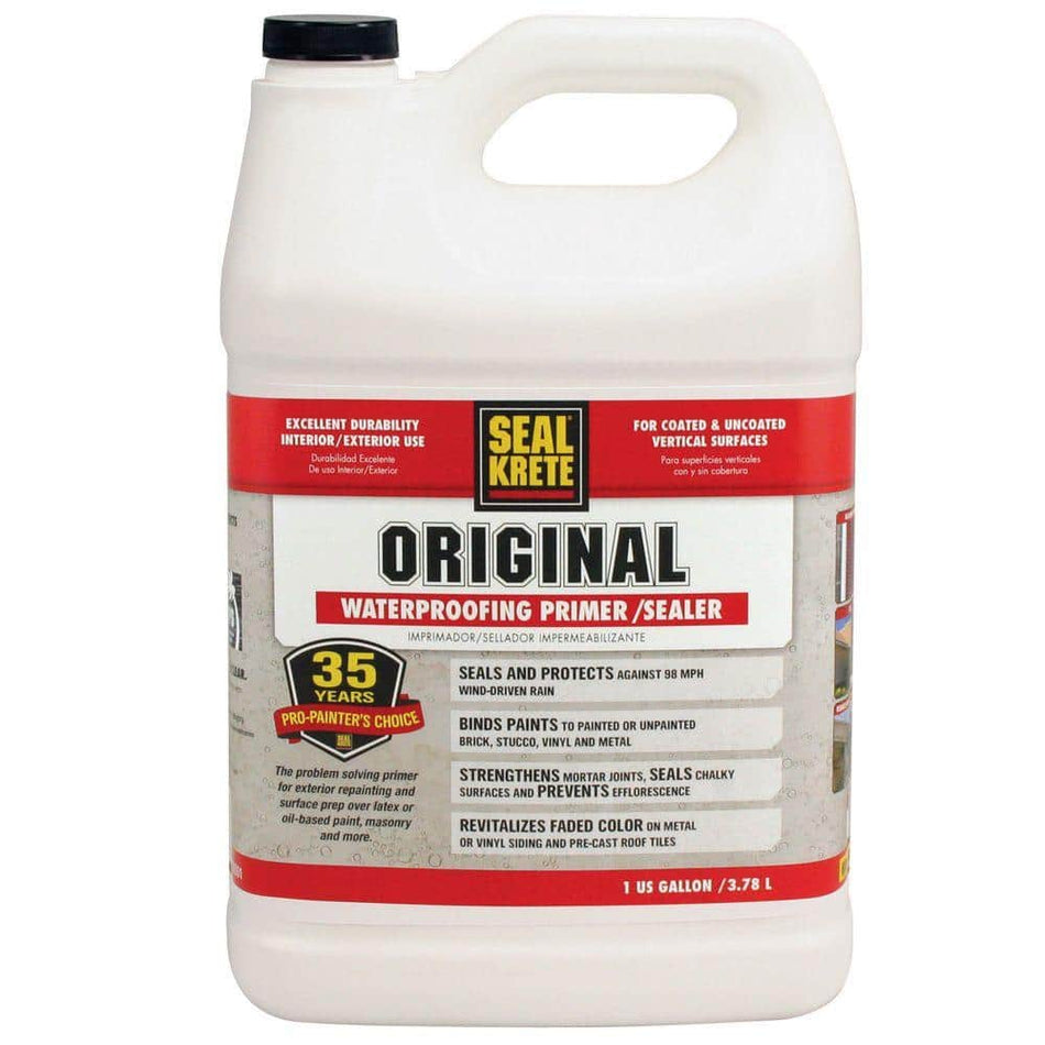 Seal-Krete Original Waterproofing Primer/Sealer, Clear, Gallon