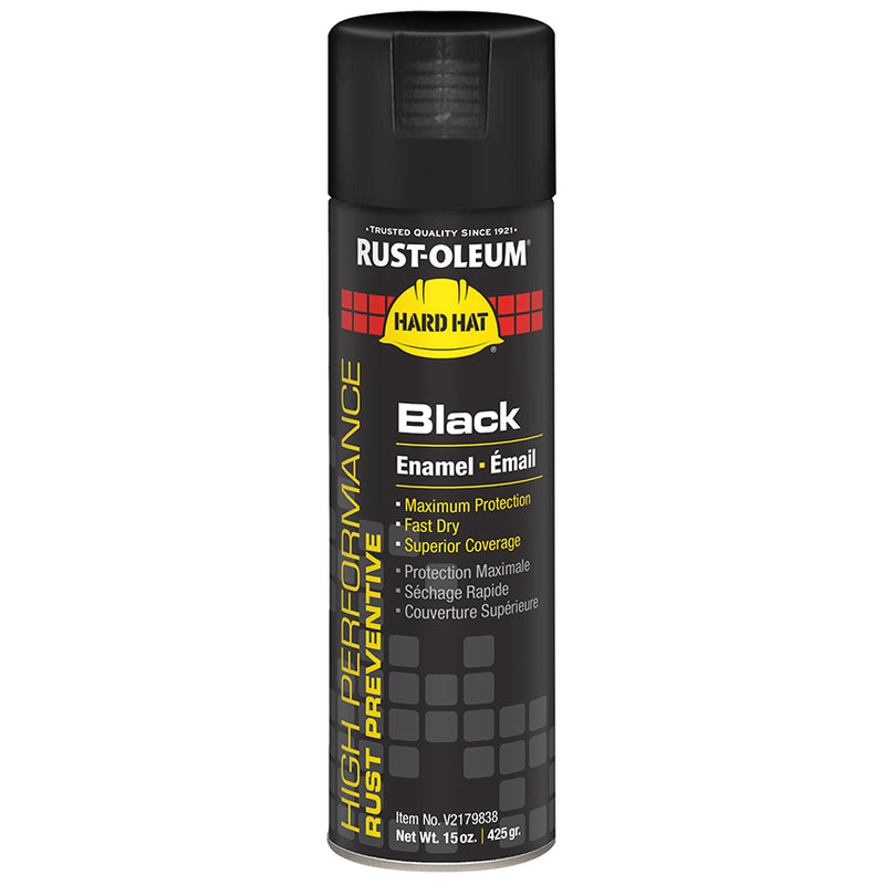 Rust-Oleum High Performance Enamel Spray, Black, Gloss, 15 oz