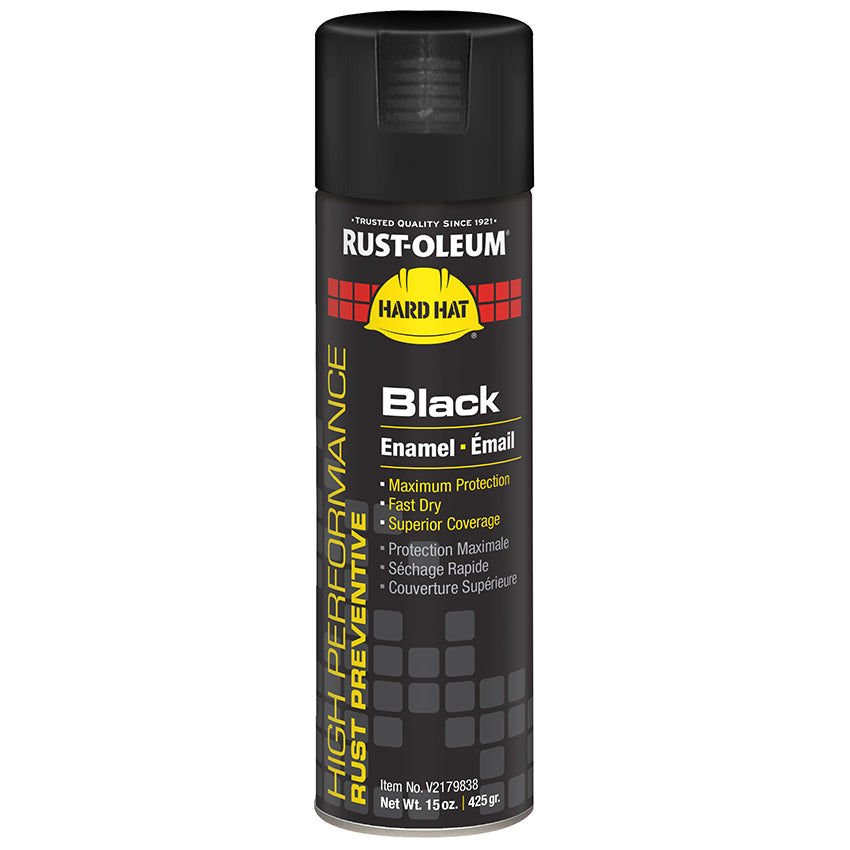Rust-Oleum High Performance Enamel Spray, Black, Gloss, 15 oz