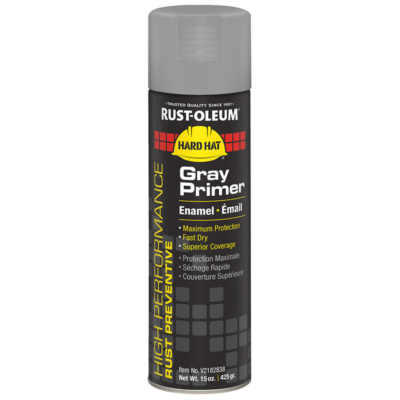 Rust-Oleum High Performance Enamel Spray, Gray Primer, 15 oz