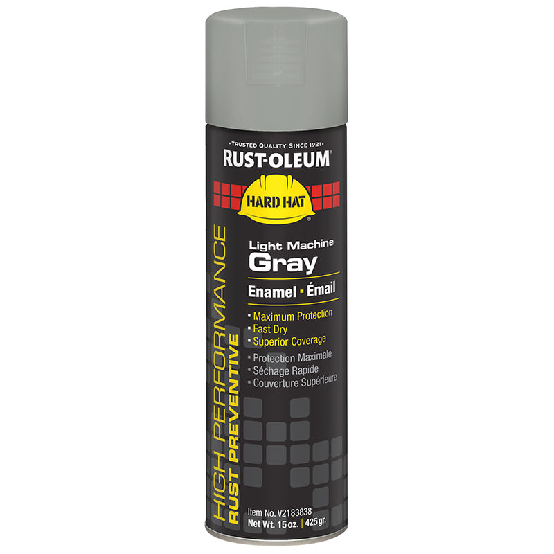 Rust Oleum High Performance Spray Hard Hat Enamel Lt Mach Gray Paint Project Weekend DIY