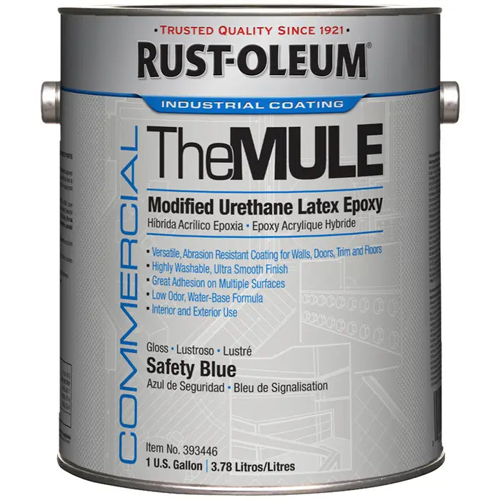 Rust Oleum Mule Cabinet & Trim Paint Safety Blue Gloss Gallon Project Weekend DIY
