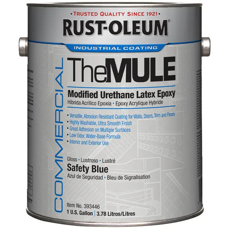 Rust Oleum Mule Cabinet & Trim Paint Safety Blue Gloss Gallon Project Weekend DIY