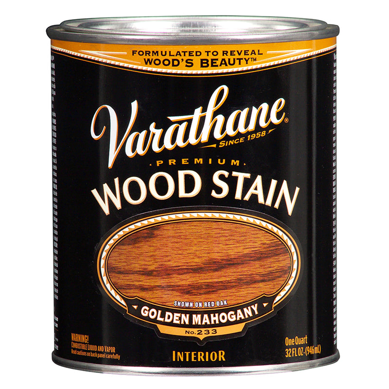 Varathane Premium Wood Stain, Golden Mahogany, Quart