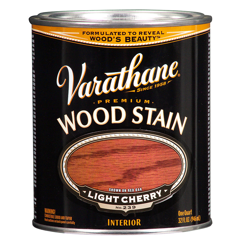 Varathane Premium Wood Stain, Light Cherry, Quart
