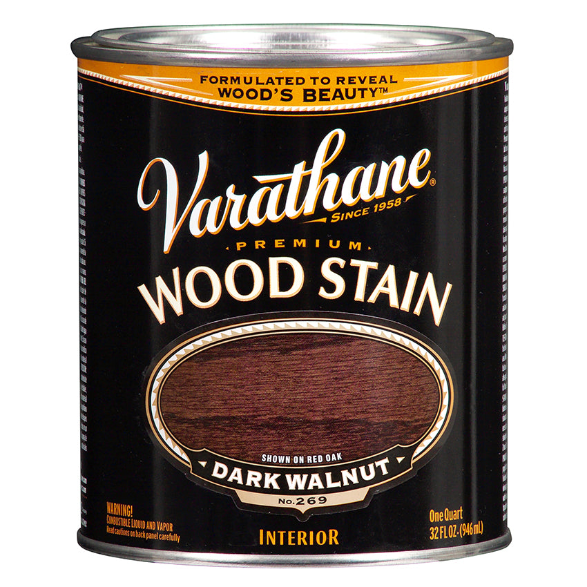 Varathane Premium Wood Stain, Dark Walnut, Quart