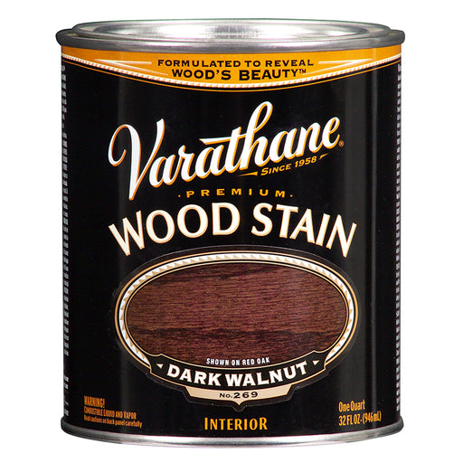 Varathane Premium Wood Stain, Dark Walnut, Quart