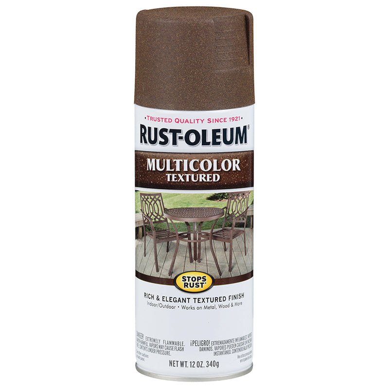 Rust-Oleum Stops Rust Multi-Color Textured Spray, Autumn Brown, 12 oz