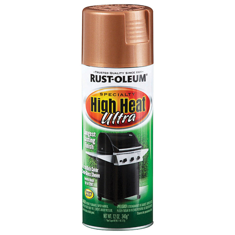 Rust-Oleum Anti-Rust High Heat Spray, Aged Copper, Semi-Gloss, 12 oz