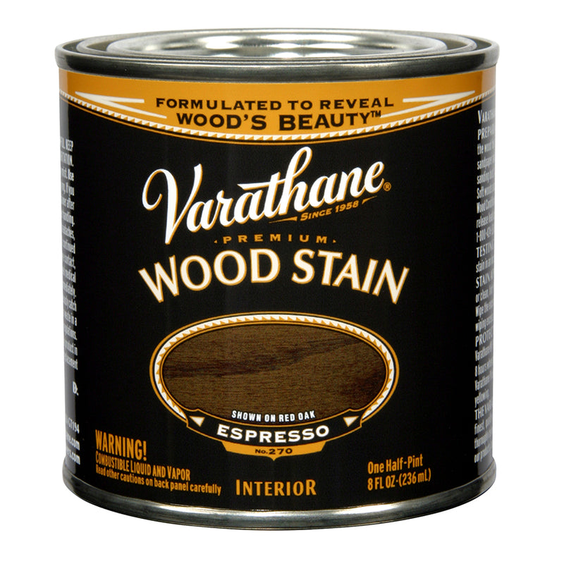 Varathane Premium Wood Stain, Espresso, Half Pint