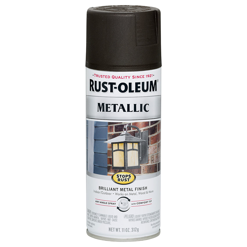 Rust-Oleum Stops Rust Outdoor Metallic, Oil Rubbed Bronze, 11 oz