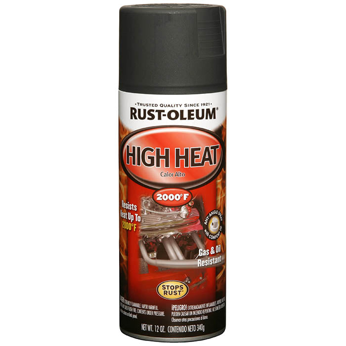 Rust-Oleum Automotive High Heat Enamel Spray Paint, Black, 12 oz