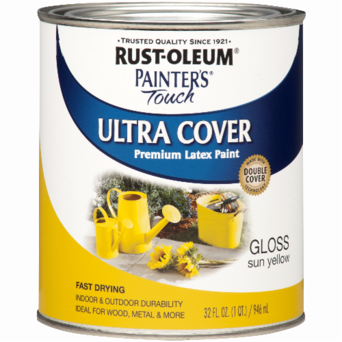Rust-Oleum Painter's Touch 2X Enamel, Gloss Sun Yellow, Quart