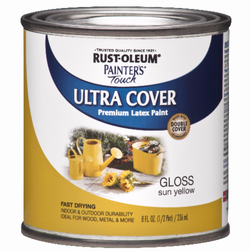 Rust-Oleum Painter's Touch 2X Enamel, Gloss Sun Yellow, Half Pint
