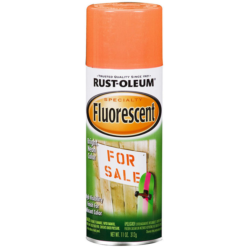 Rust Oleum Specialty Spray Flrscnt Orange Fluorescent Paint Project Weekend DIY