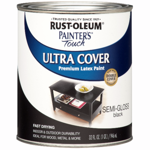 Rust-Oleum Painter's Touch 2X Enamel, Semi-Gloss Black, Quart