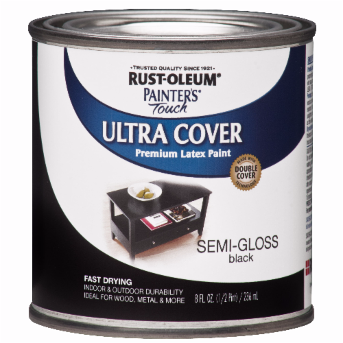 Rust-Oleum Painter's Touch 2X Enamel, Semi-Gloss Black, Half Pint