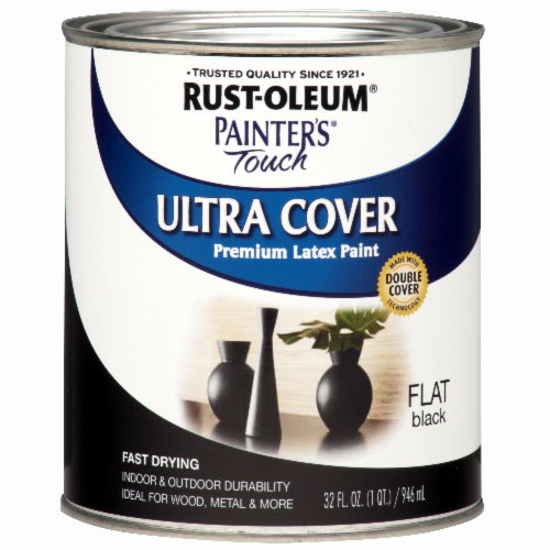 Rust-Oleum Painter's Touch 2X Enamel, Flat Black, Quart