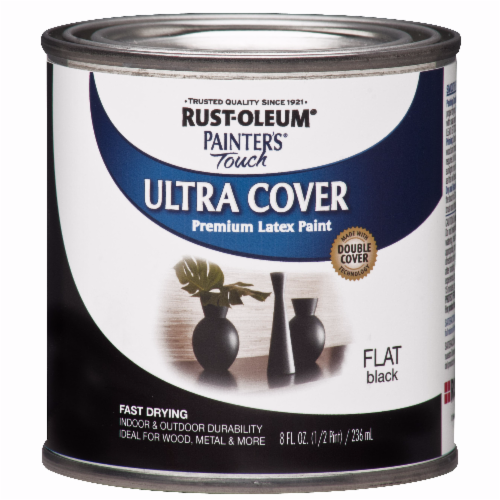 Rust-Oleum Painter's Touch 2X Enamel, Flat Black, Half Pint