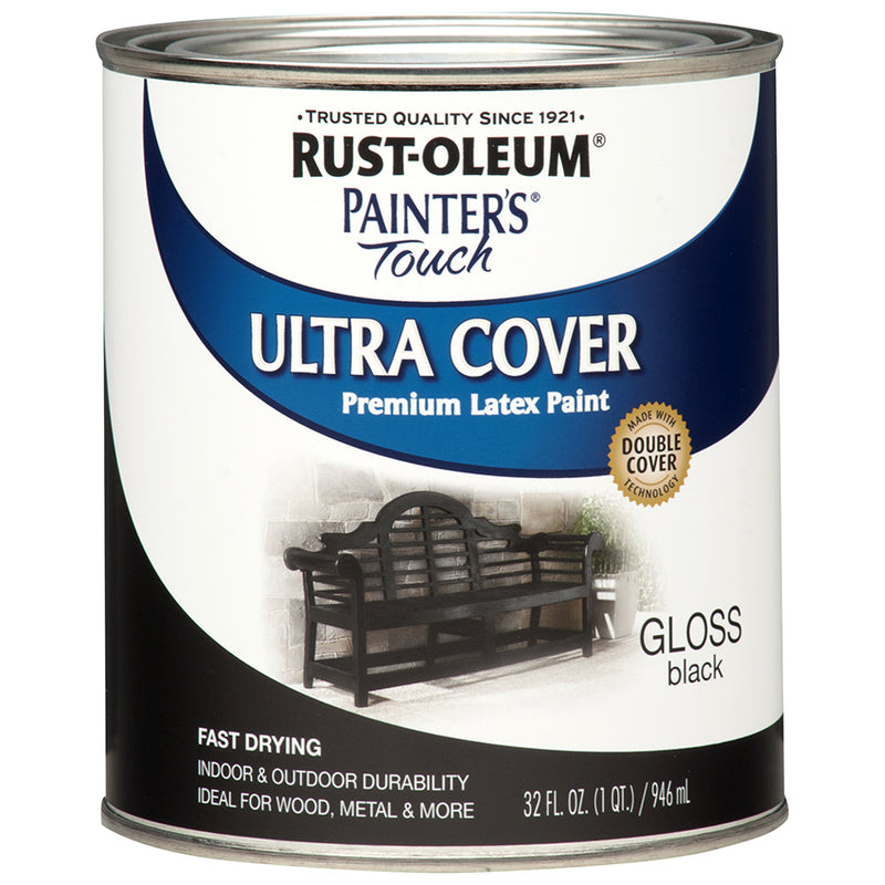 Rust-Oleum Painter's Touch 2X Enamel, Gloss Black, Quart