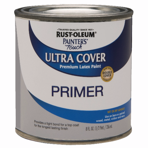 Rust-Oleum Painter's Touch 2X Enamel, Gray Primer, Flat, Half Pint