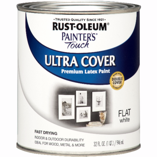 Rust-Oleum Painter's Touch 2X Enamel, Flat White, Quart