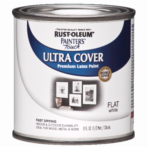 Rust-Oleum Painter's Touch 2X Enamel, Flat White, Half Pint