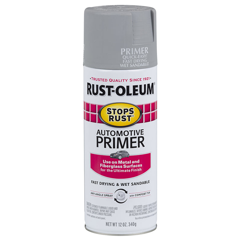 Rust-Oleum Stops Rust Heavy Duty Spray, Light Gray, Flat, 12 oz