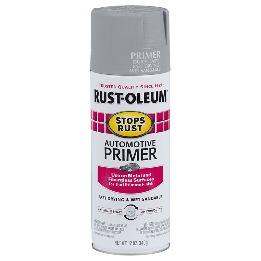 Rust-Oleum Stops Rust Heavy Duty Spray, Light Gray, Flat, 12 oz