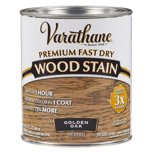 Varathane Premium Fast Dry Wood Stain, Golden Oak, Quart