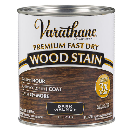 Varathane Premium Fast Dry Wood Stain, Dark Walnut, Quart