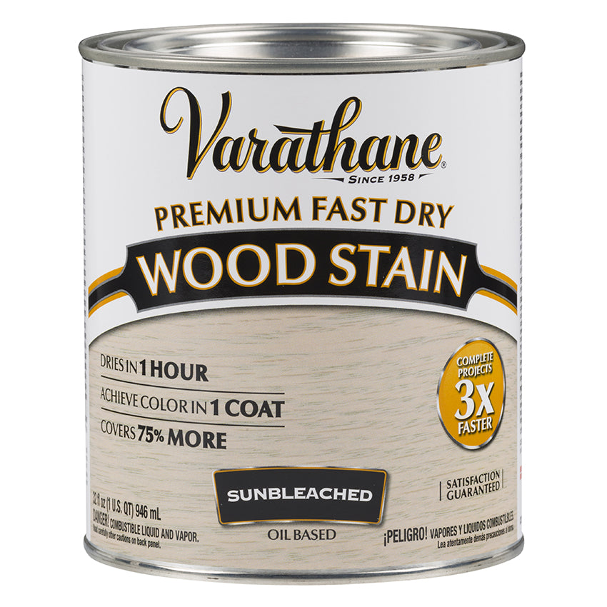 Varathane Premium Fast Dry Wood Stain, Sun Bleached, Quart