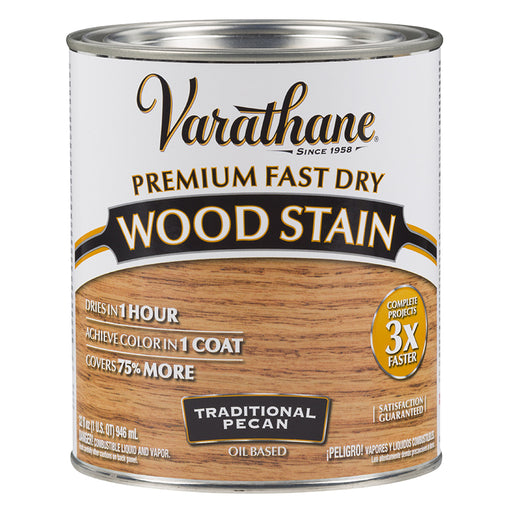 Varathane Premium Fast Dry Wood Stain, Traditional Pecan, Quart