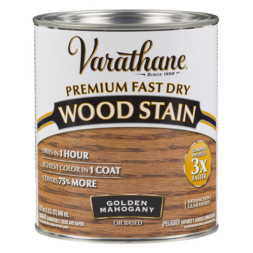 Varathane Premium Fast Dry Wood Stain, Golden Mahogany, Quart