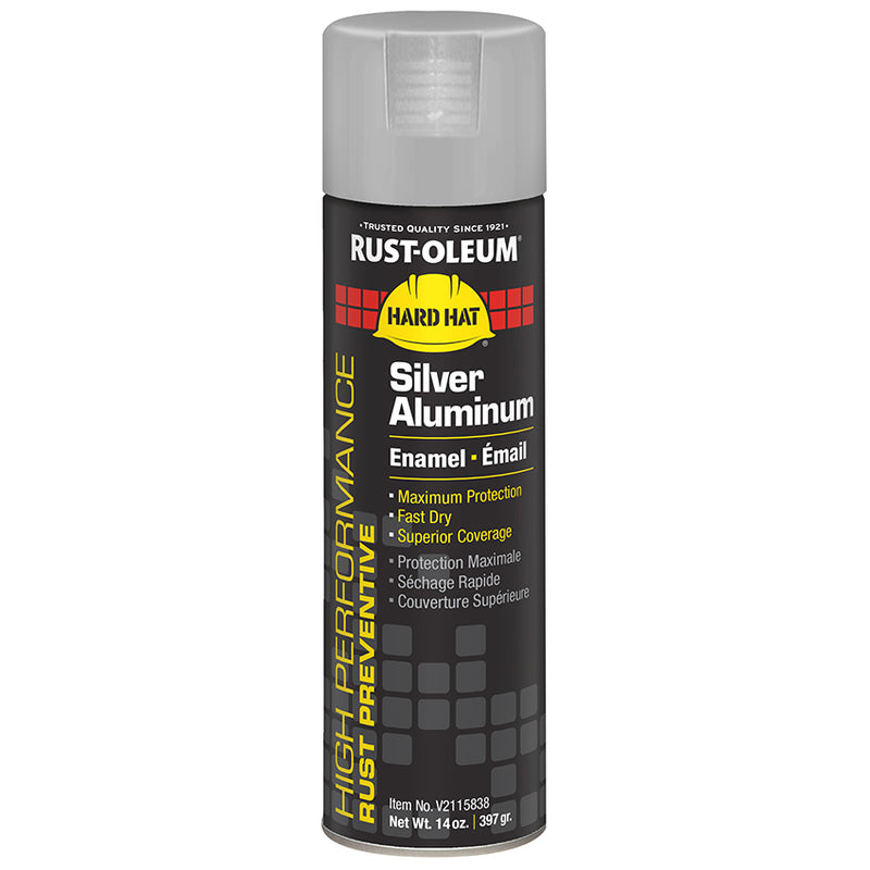 Rust Oleum High Performance Spray Hard Hat Enamel Silver Alum Paint Project Weekend DIY