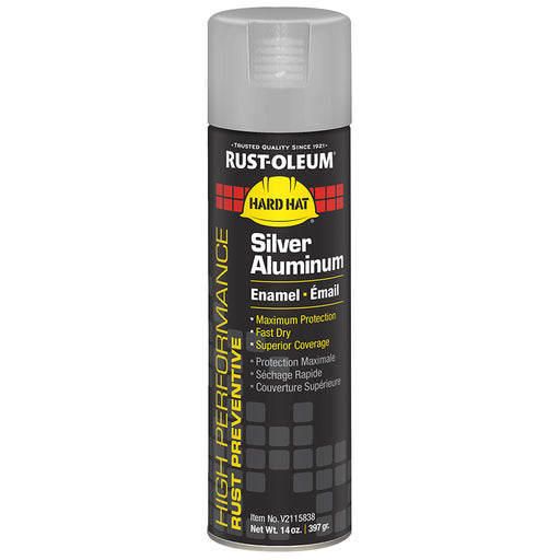 Rust Oleum High Performance Spray Hard Hat Enamel Silver Alum Paint Project Weekend DIY