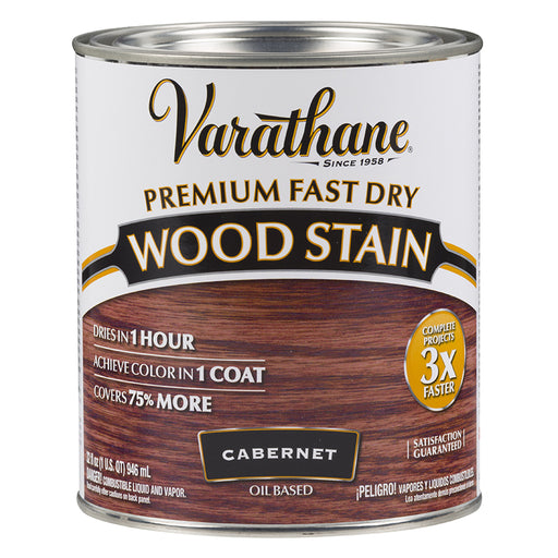 Varathane Premium Fast Dry Wood Stain, Cabernet, Quart
