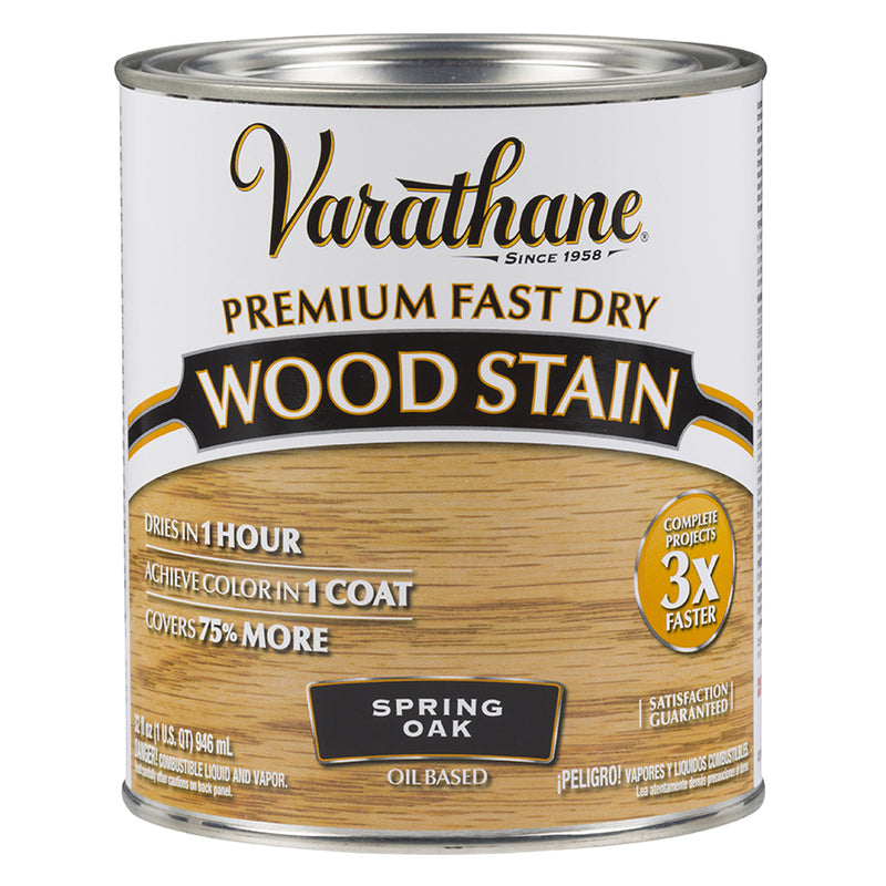 Varathane Premium Fast Dry Wood Stain, Spring Oak, Quart