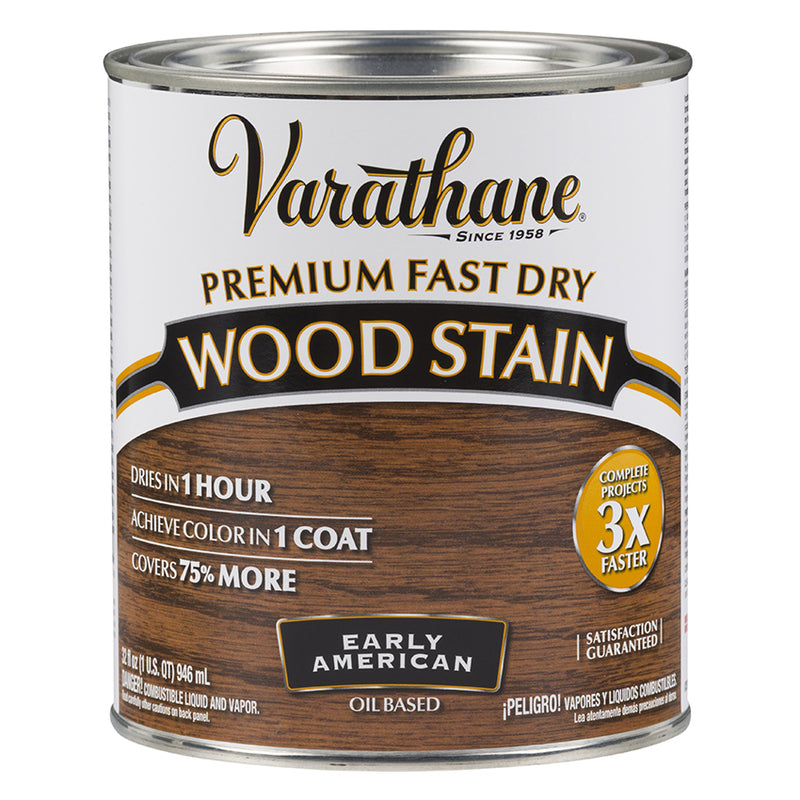 Varathane Premium Fast Dry Wood Stain, Early American, Quart