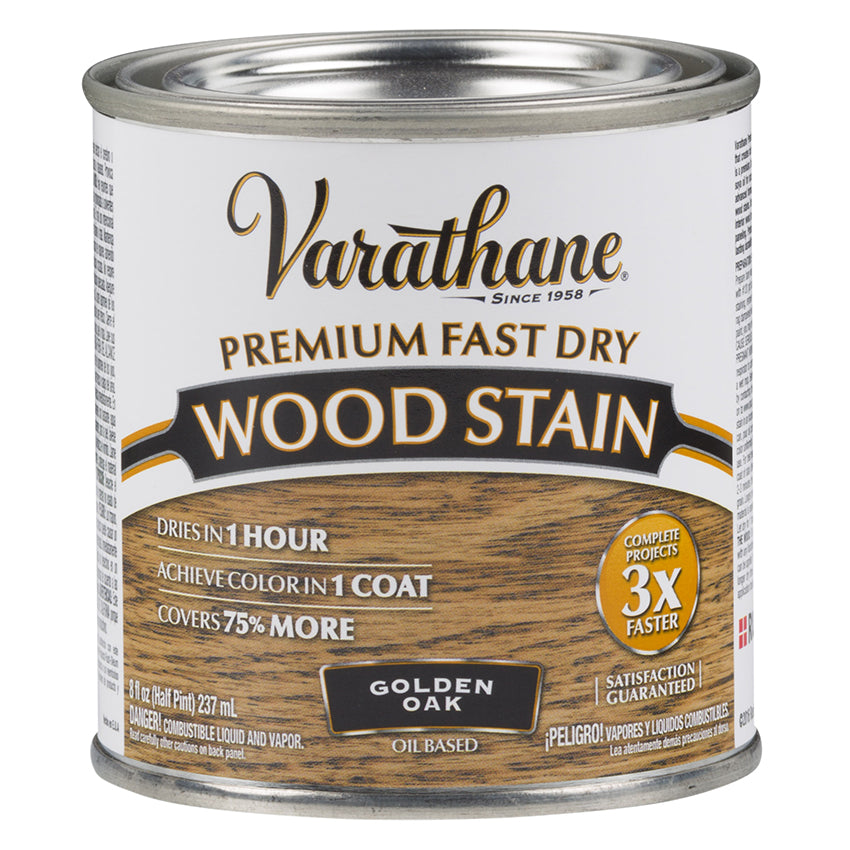 Varathane Premium Fast Dry Wood Stain, Golden Oak, Half Pint