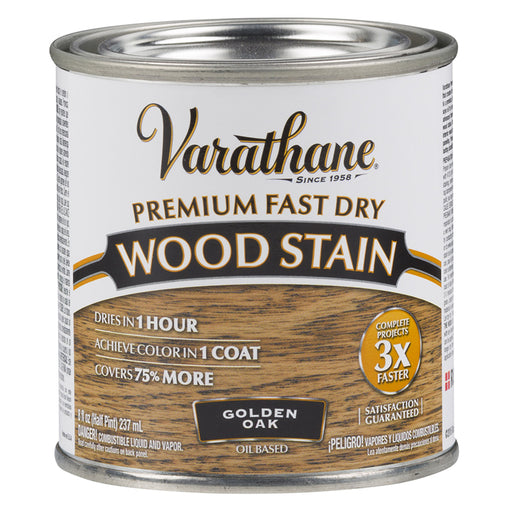 Varathane Premium Fast Dry Wood Stain, Golden Oak, Half Pint