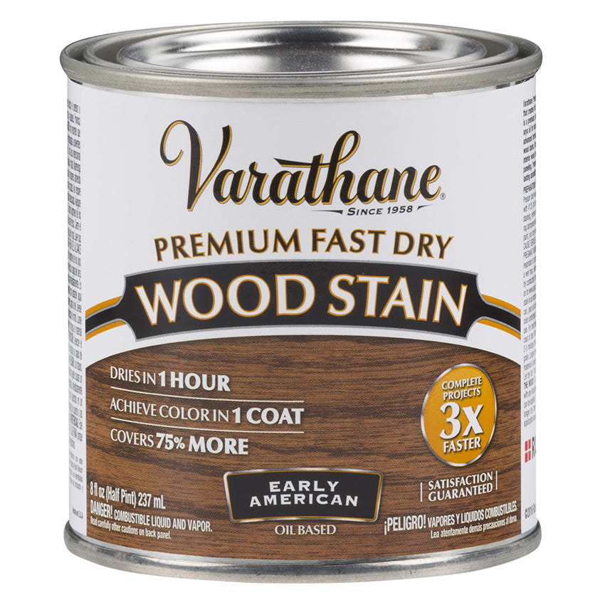 Varathane Premium Fast Dry Wood Stain, Early American, Half Pint