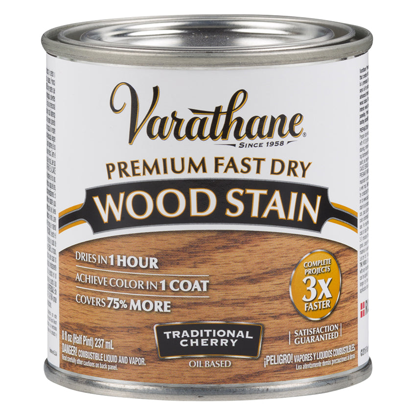 Varathane Premium Fast Dry Wood Stain, Traditional Cherry, Half Pint