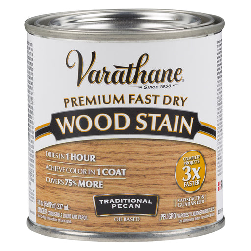 Varathane Premium Fast Dry Wood Stain, Traditional Pecan, Half Pint