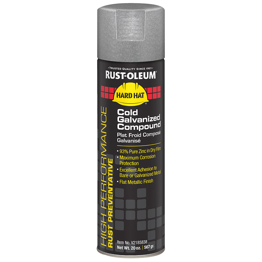 Rust-Oleum High Performance Cold Galvanizing Spray, Flat, 20 oz