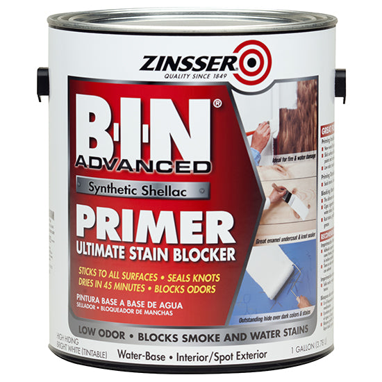 Zinsser B-I-N Advanced Synthetic Shellac Primer, White, Gallon