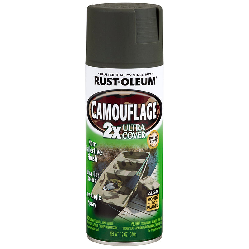Rust Oleum Specialty Spray Camo Frst Grn 2X Camouflage Paint Project Weekend DIY