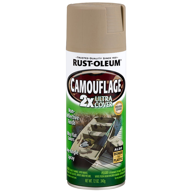 Rust Oleum Specialty Spray Camo Khaki 2X Camouflage Paint Project Weekend DIY