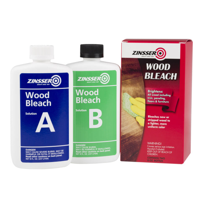 Zinsser Wood Bleach two-part kit with Solution A and B bottles
