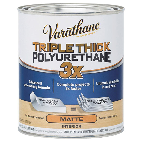 Varathane Triple Thick Polyurethane, Matte, Quart